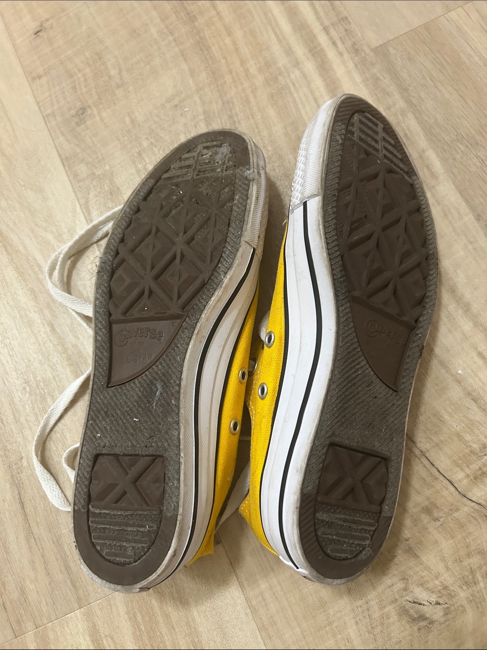 Converse Yellow Low-Top Canvas Sneakers with White Accents - Picture 2 of 2